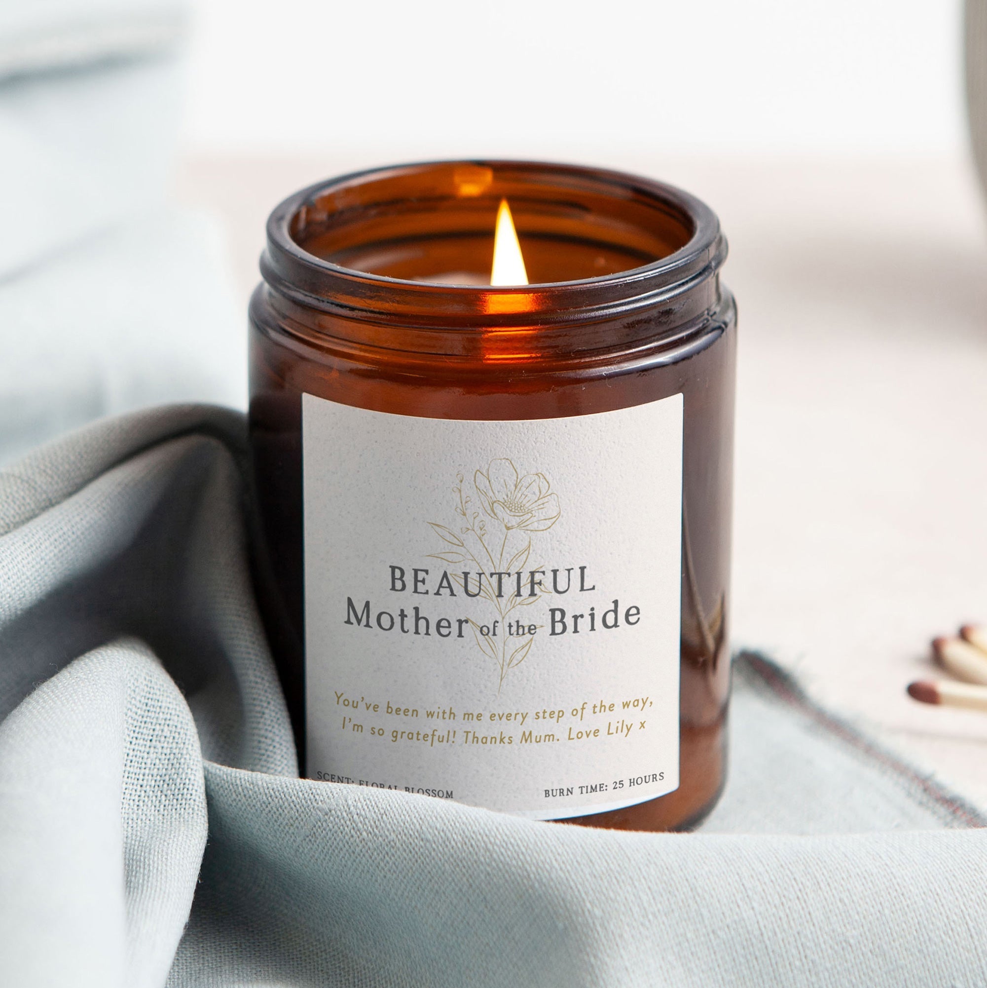 Mother of Bride Gift, Mother of Bride Candle, Gift From Bride