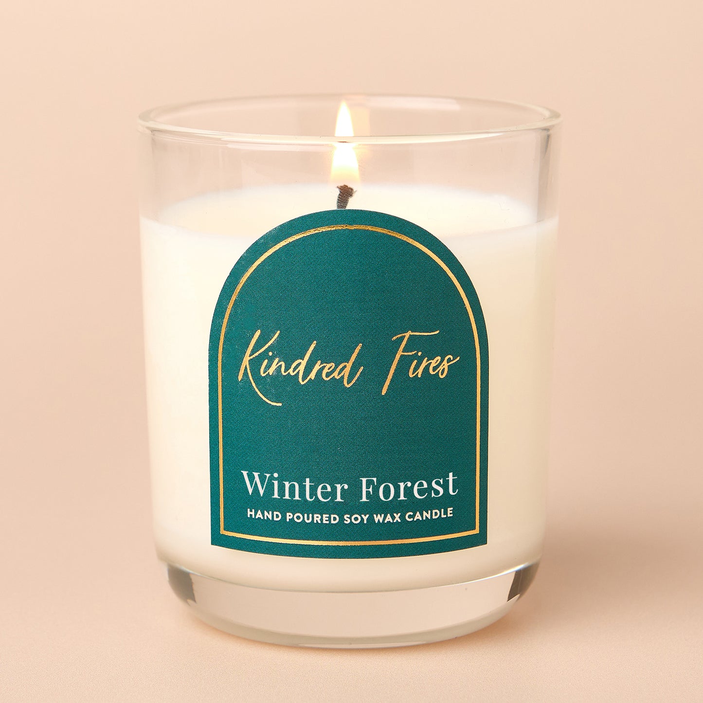 Winter Forest Scented Clear Candle