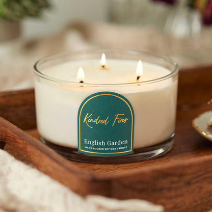 English Garden Scented Luxury 3 Wick Candle