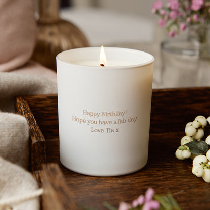 Capricorn Zodiac Birth Flower Personalised Candle Gift