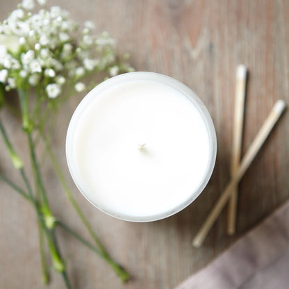 Christening Gift Floral Scented Glass Candle