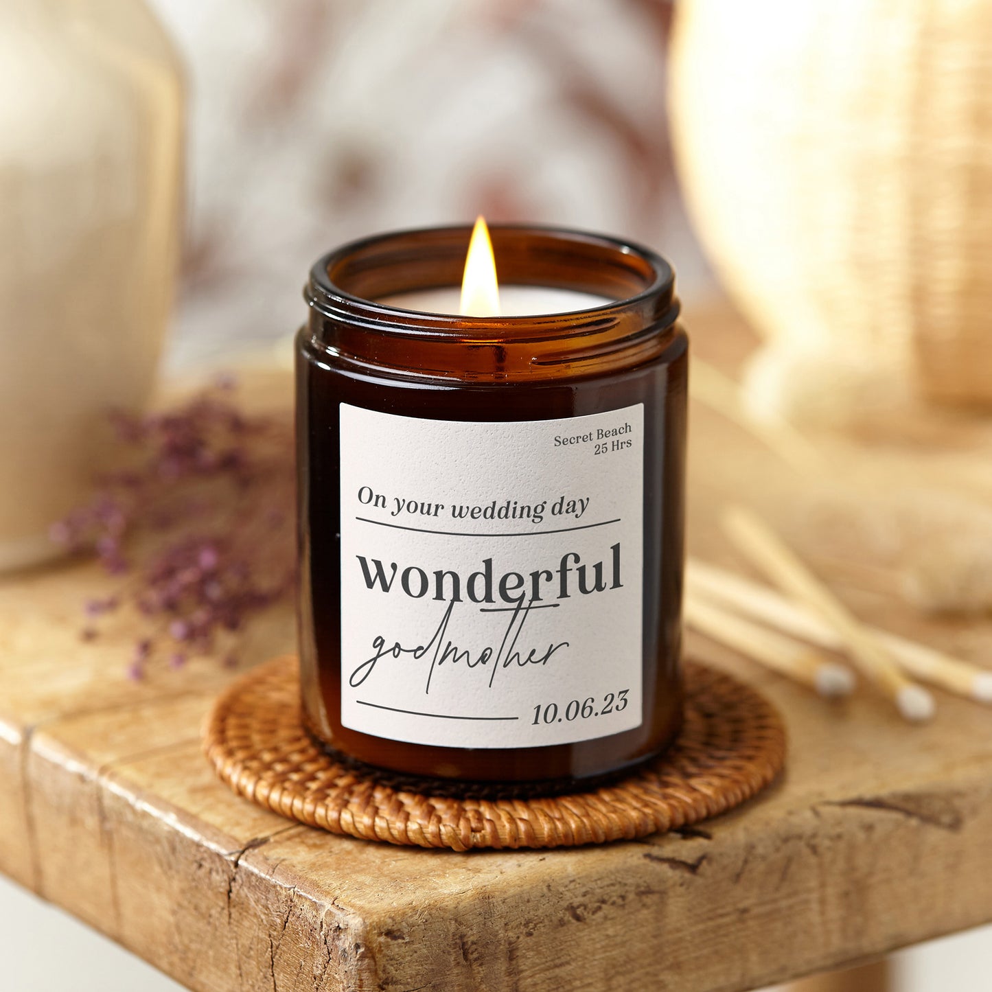 Godmother Wedding Gift Scented Wax Jar Candle