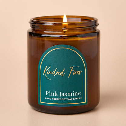 Pink Jasmine Scented Jar Candle