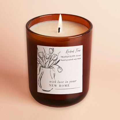 With Love New Home Gift Amber Candle