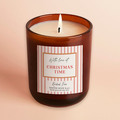 With Love Christmas Time Amber Candle