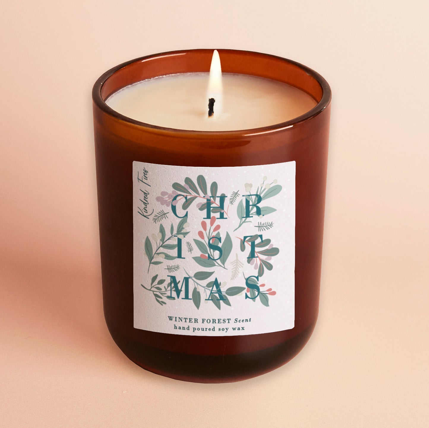 Christmas Botanical Amber Candle