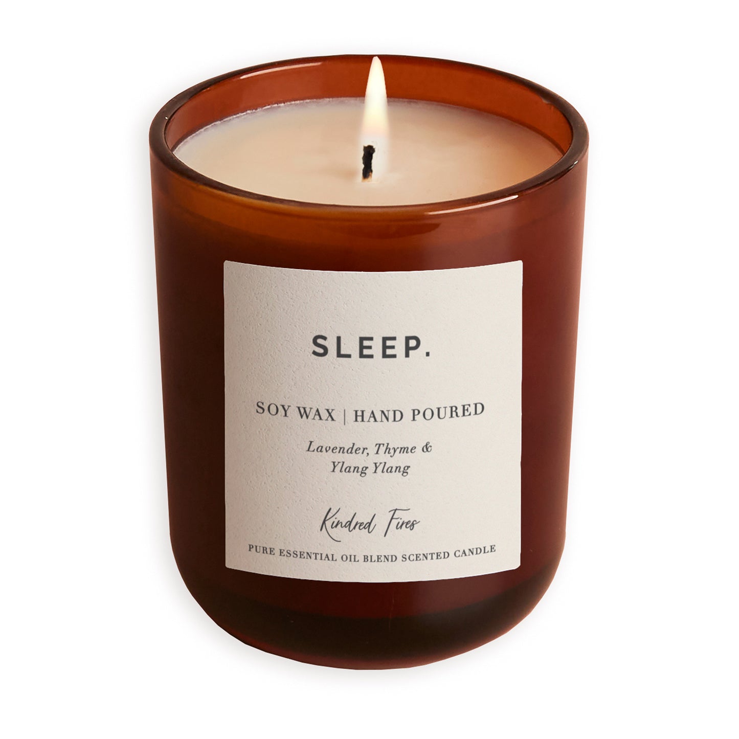 Sleep Essential Oil Blend Amber Candle