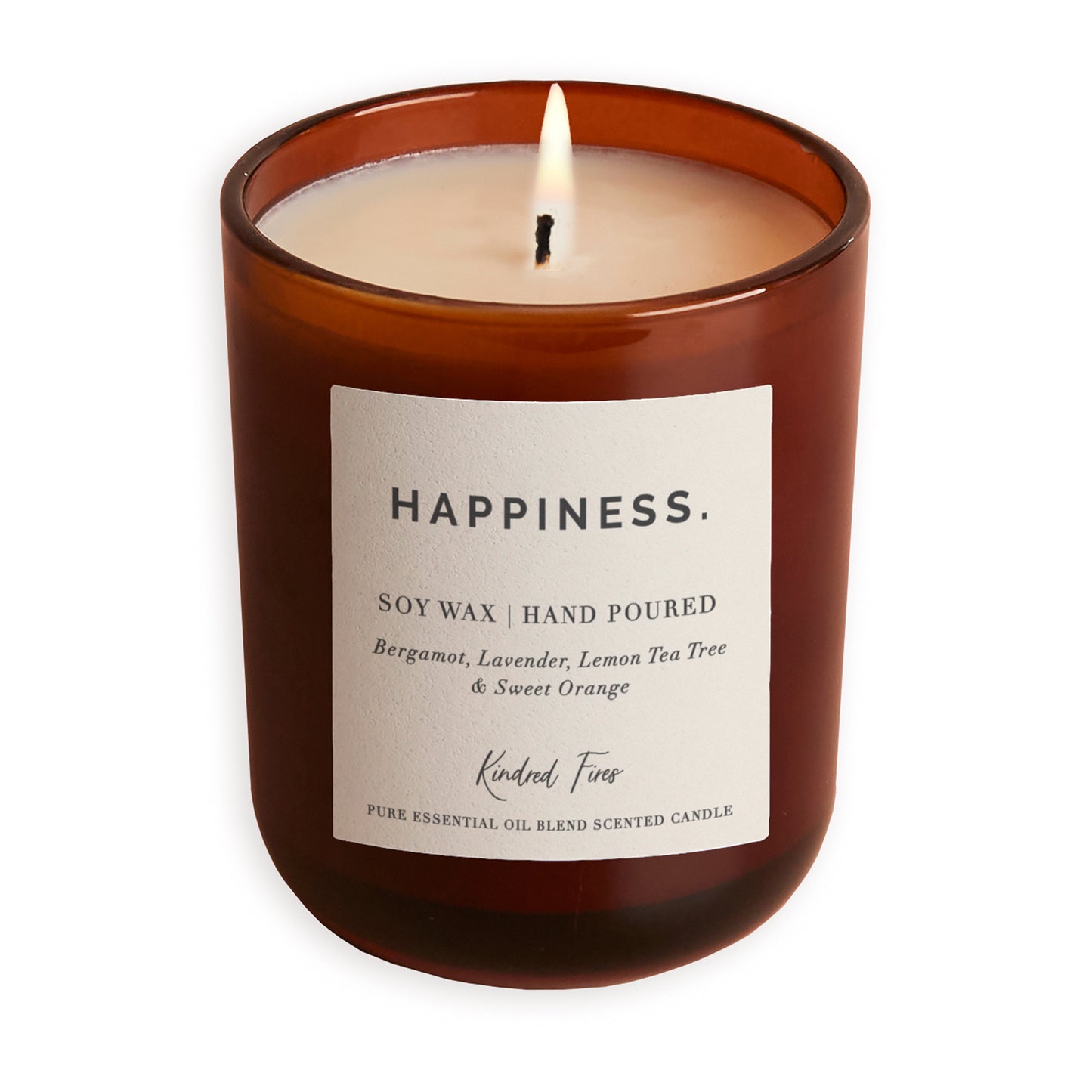 Happiness Essential Oil Blend Amber Candle