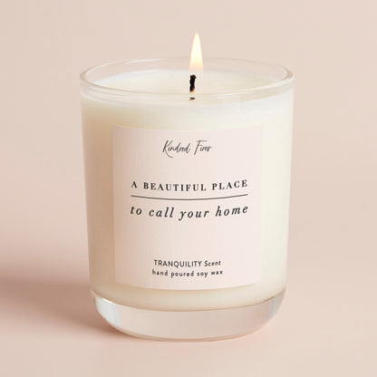 Beautiful New Home Gift Clear Candle