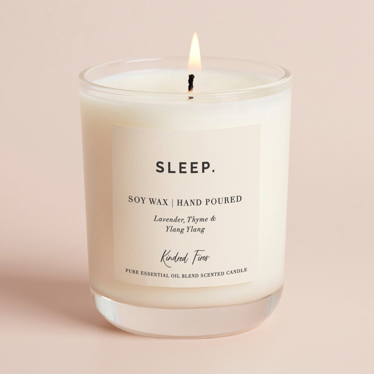 Sleep Essential Oil Blend Clear Candle