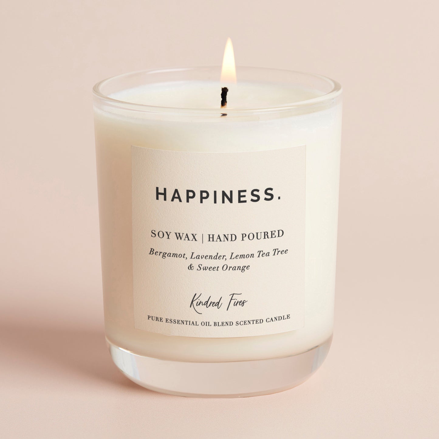 Happiness Essential Oil Blend Clear Candle