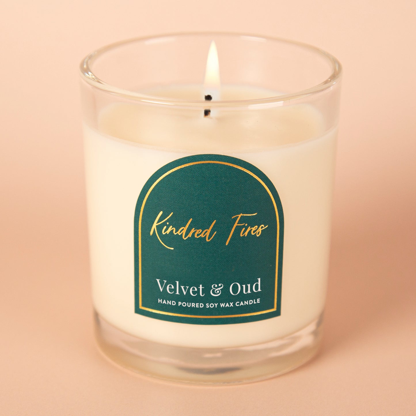 Velvet & Oud Scented Clear Candle