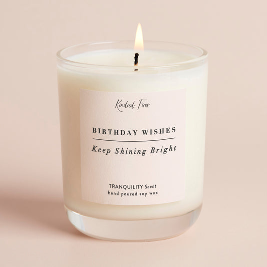 Shining Bright Birthday Gift Clear Candle