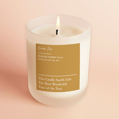 Smells Like Most Wonderful Time Frosted Candle