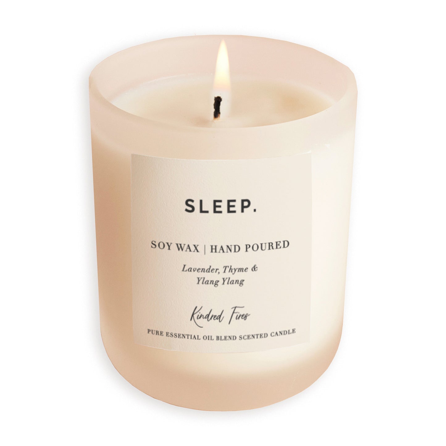 Sleep Essential Oil Blend Frosted Candle