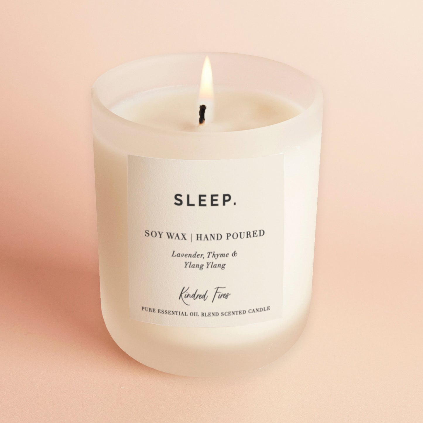 Sleep Essential Oil Blend Frosted Candle