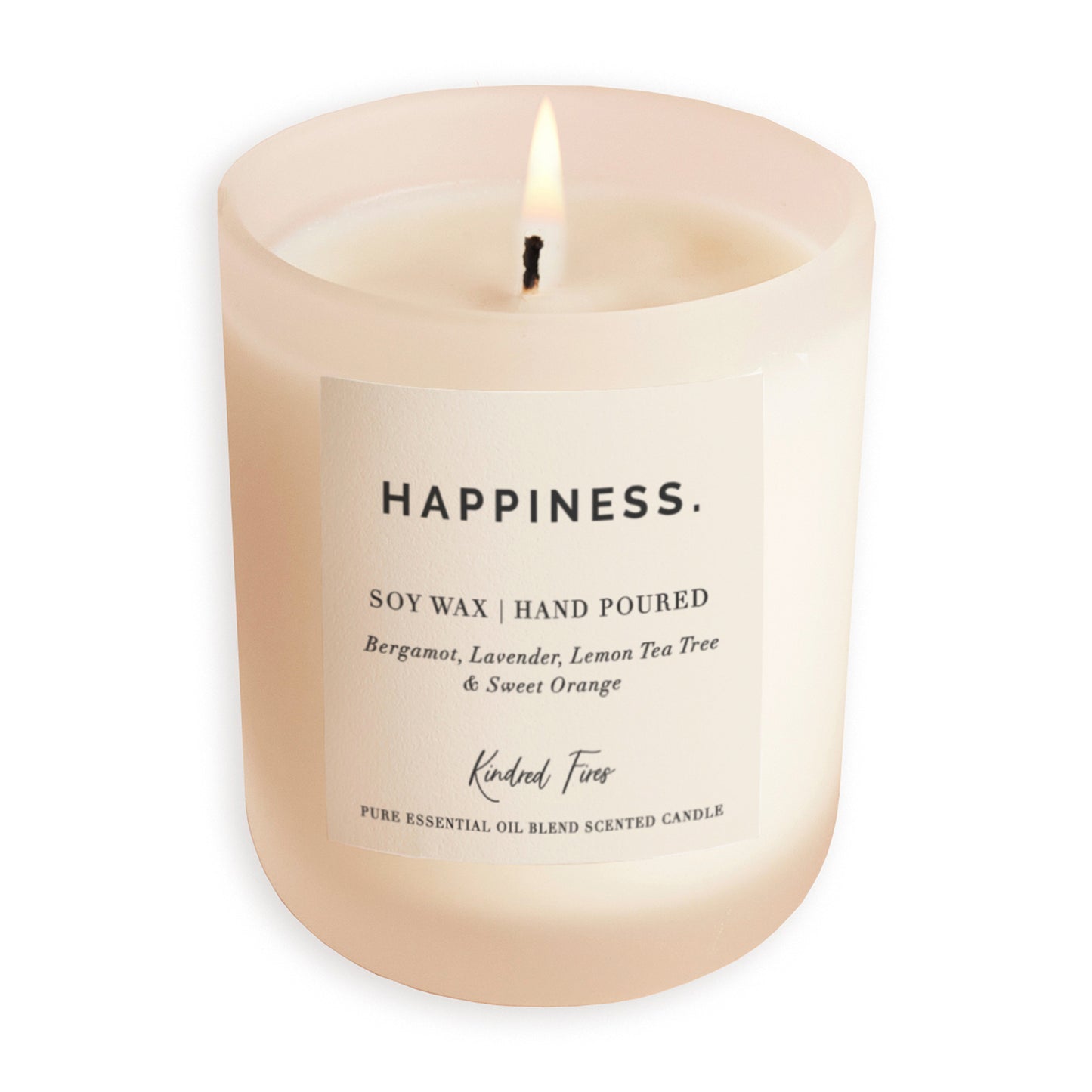 Happiness Essential Oil Blend Frosted Candle