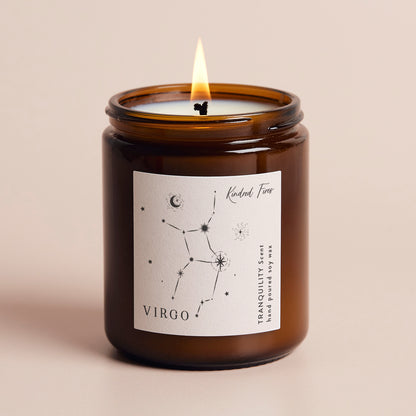 Virgo Constellation Birthday Gift Jar Candle