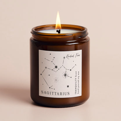 Sagittarius Constellation Birthday Gift Jar Candle