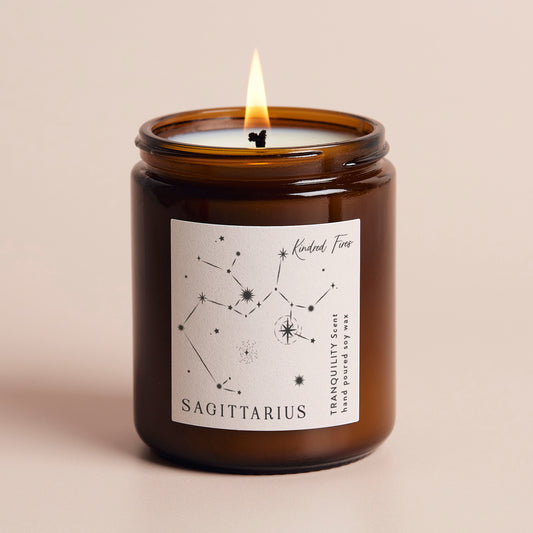 Sagittarius Constellation Birthday Gift Jar Candle