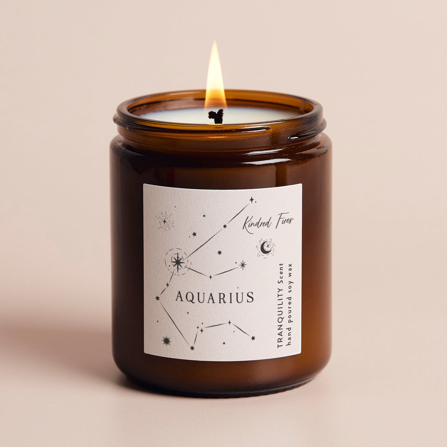 Aquarius Constellation Birthday Gift Jar Candle