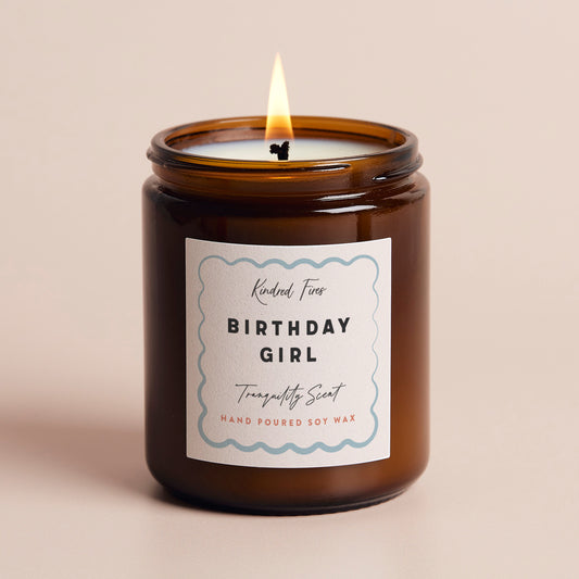 Birthday Gift Girl Scallop Jar Candle