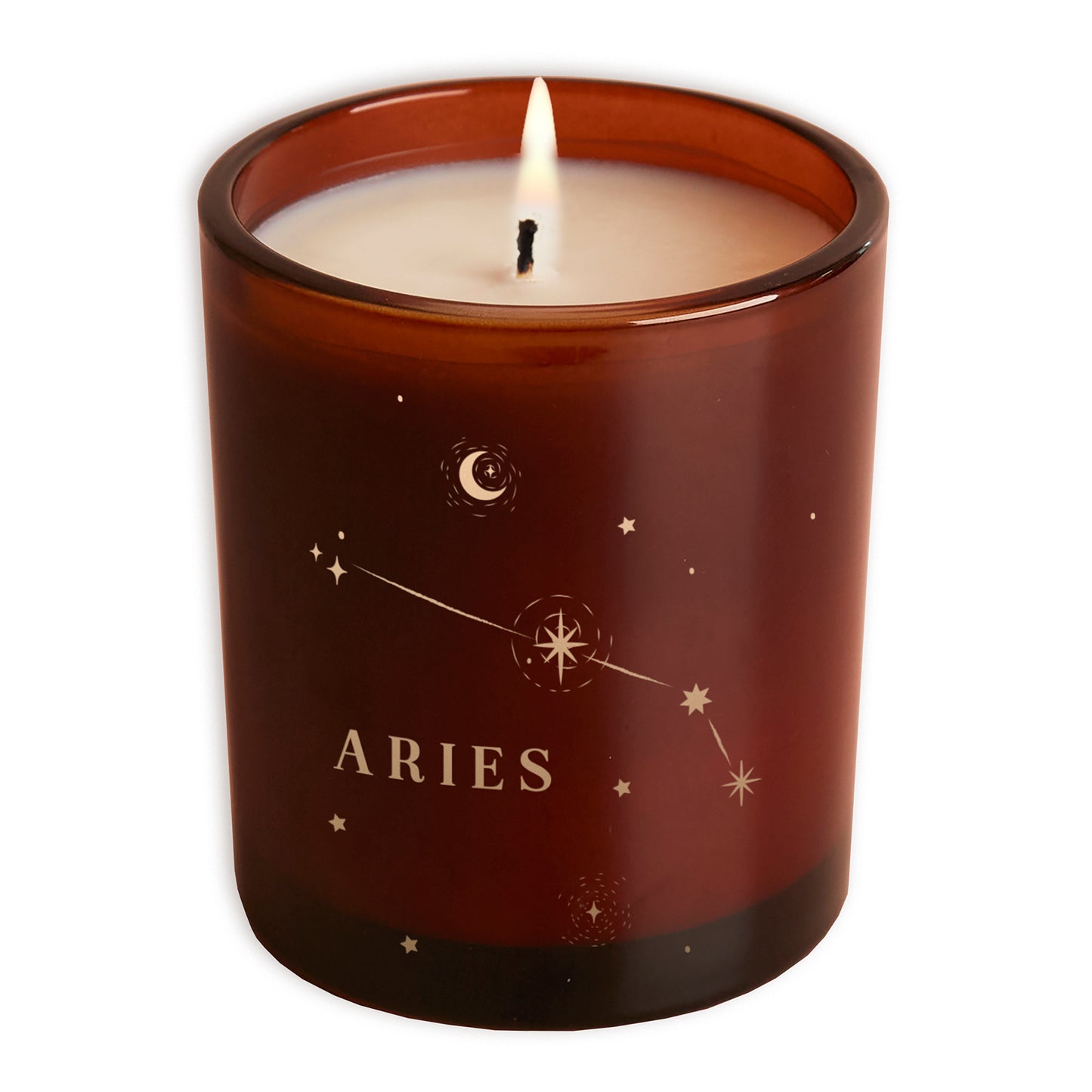 Aries Constellation Birthday Gift Glow Through Candle