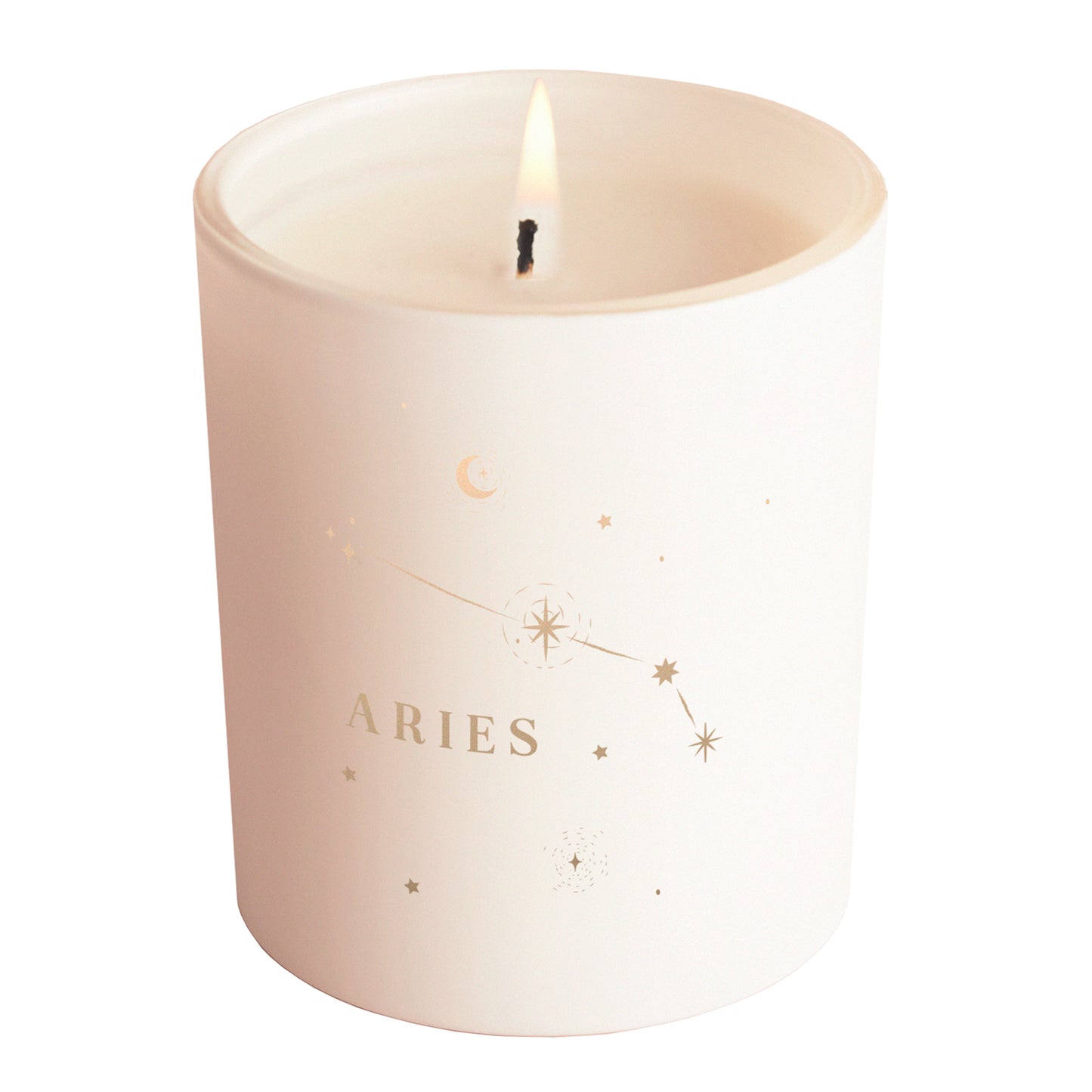 Aries Constellation Birthday Gift Glow Through Candle