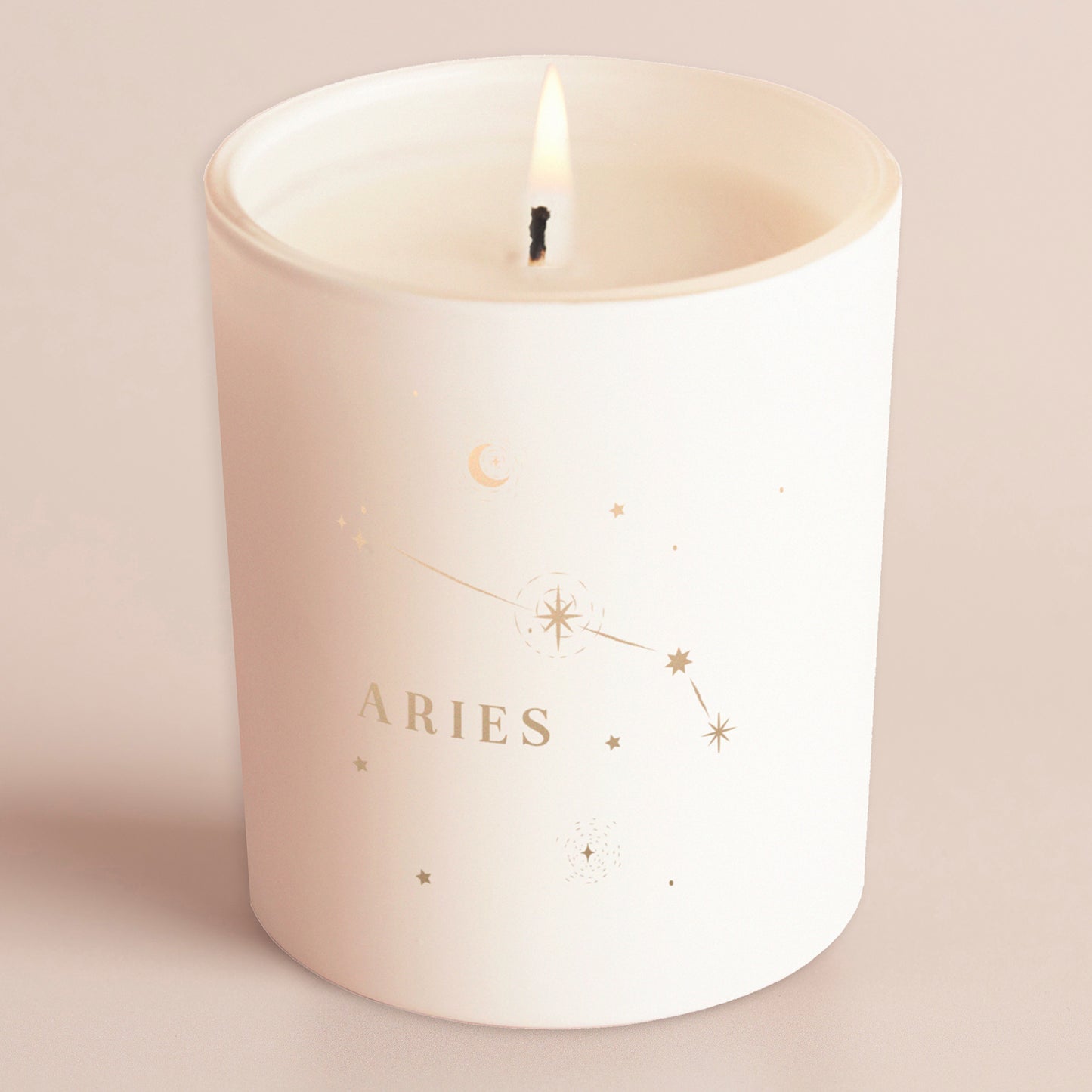 Aries Constellation Birthday Gift Glow Through Candle