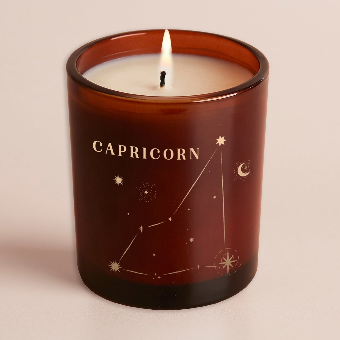 Capricorn Constellation Birthday Gift Glow Through Candle