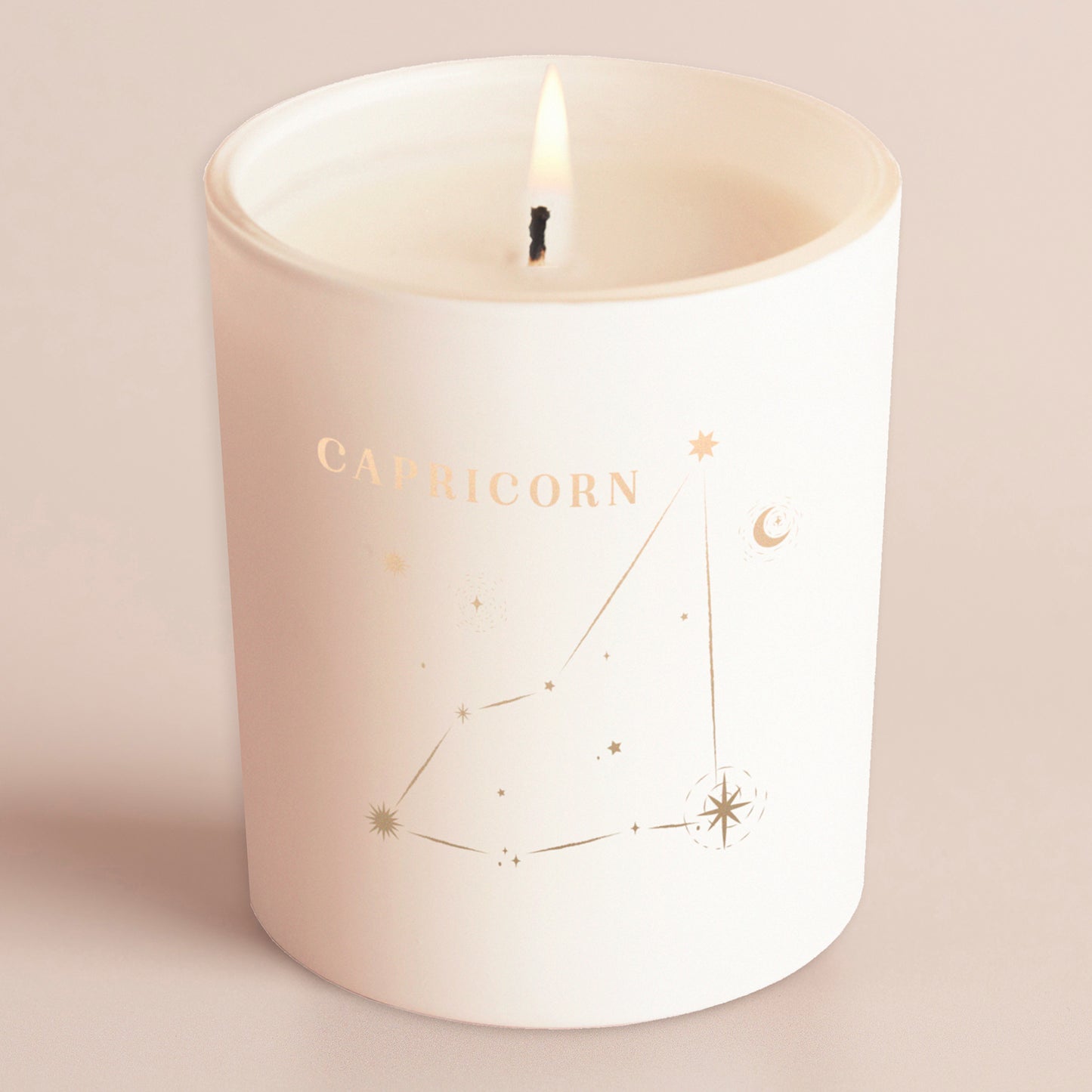 Capricorn Constellation Birthday Gift Glow Through Candle