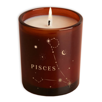 Pisces Constellation Birthday Gift Glow Through Candle