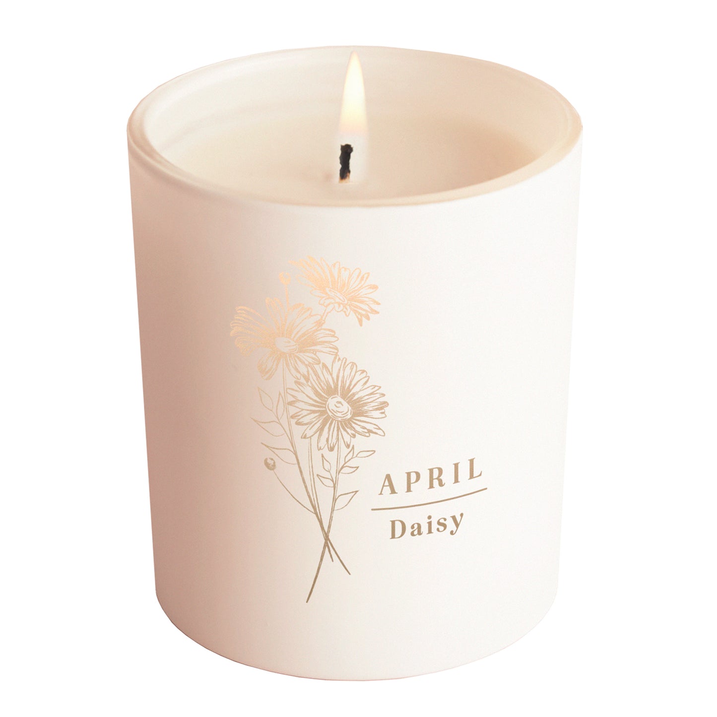 April Birth Flower Birthday Gift Glow Through Candle