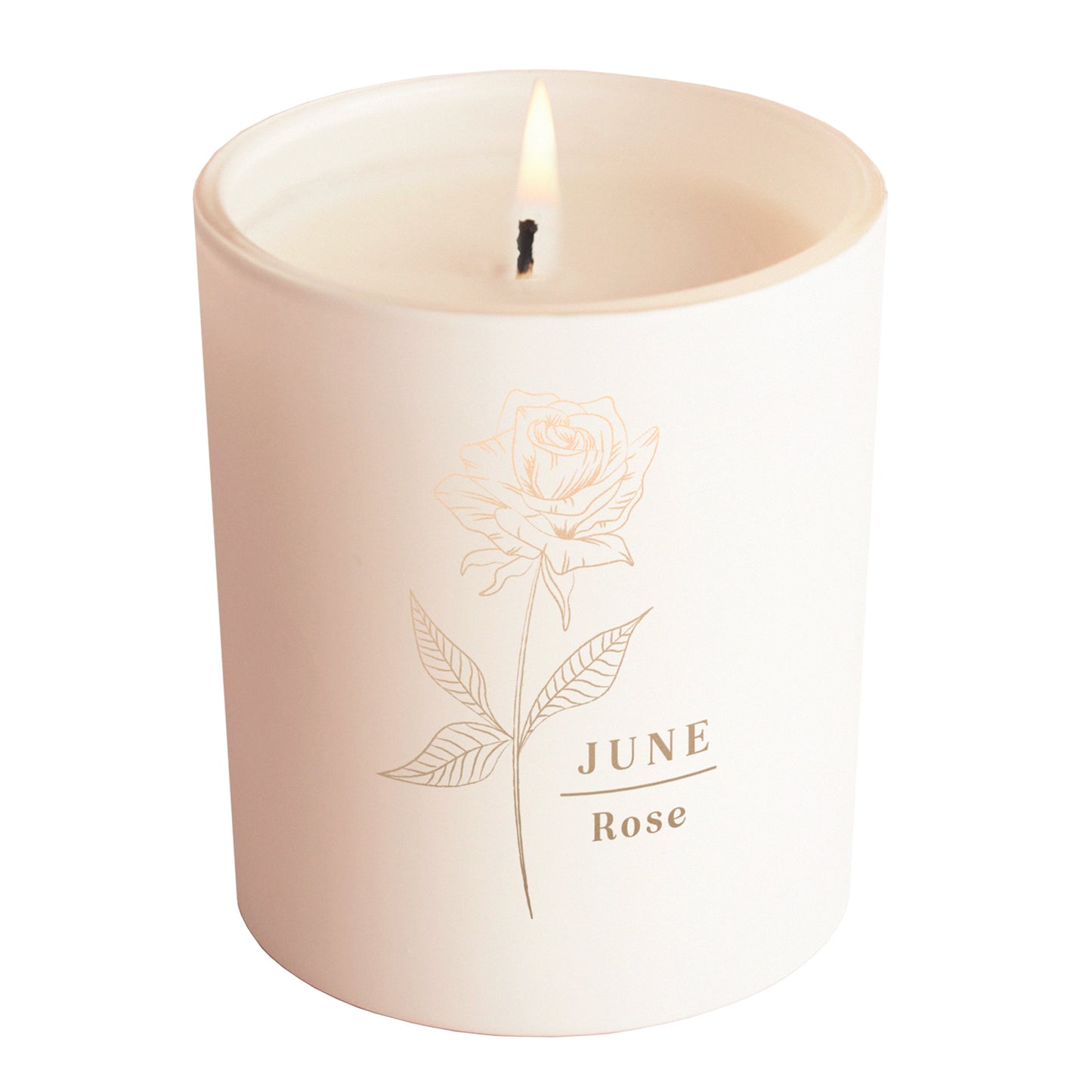 June Birth Flower Birthday Gift Glow Through Candle