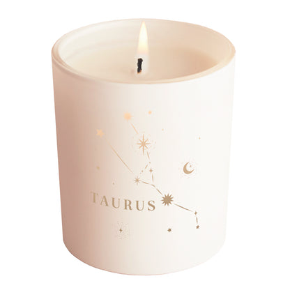 Taurus Constellation Birthday Gift Glow Through Candle