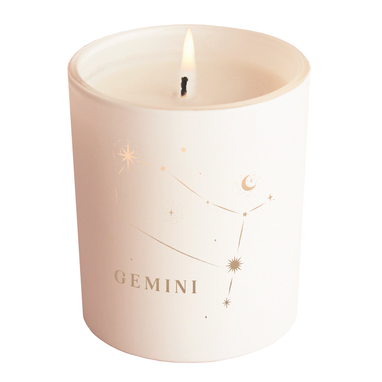 Gemini Constellation Birthday Gift Glow Through Candle