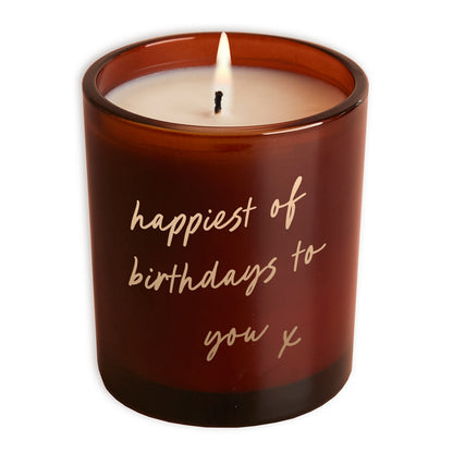 Happiest Birthday Gift Glow Through Candle