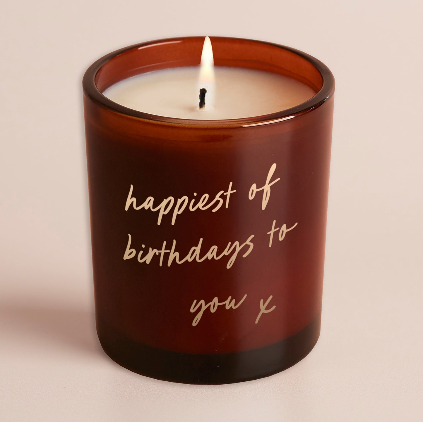 Happiest Birthday Gift Glow Through Candle