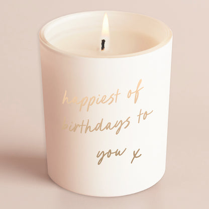 Happiest Birthday Gift Glow Through Candle