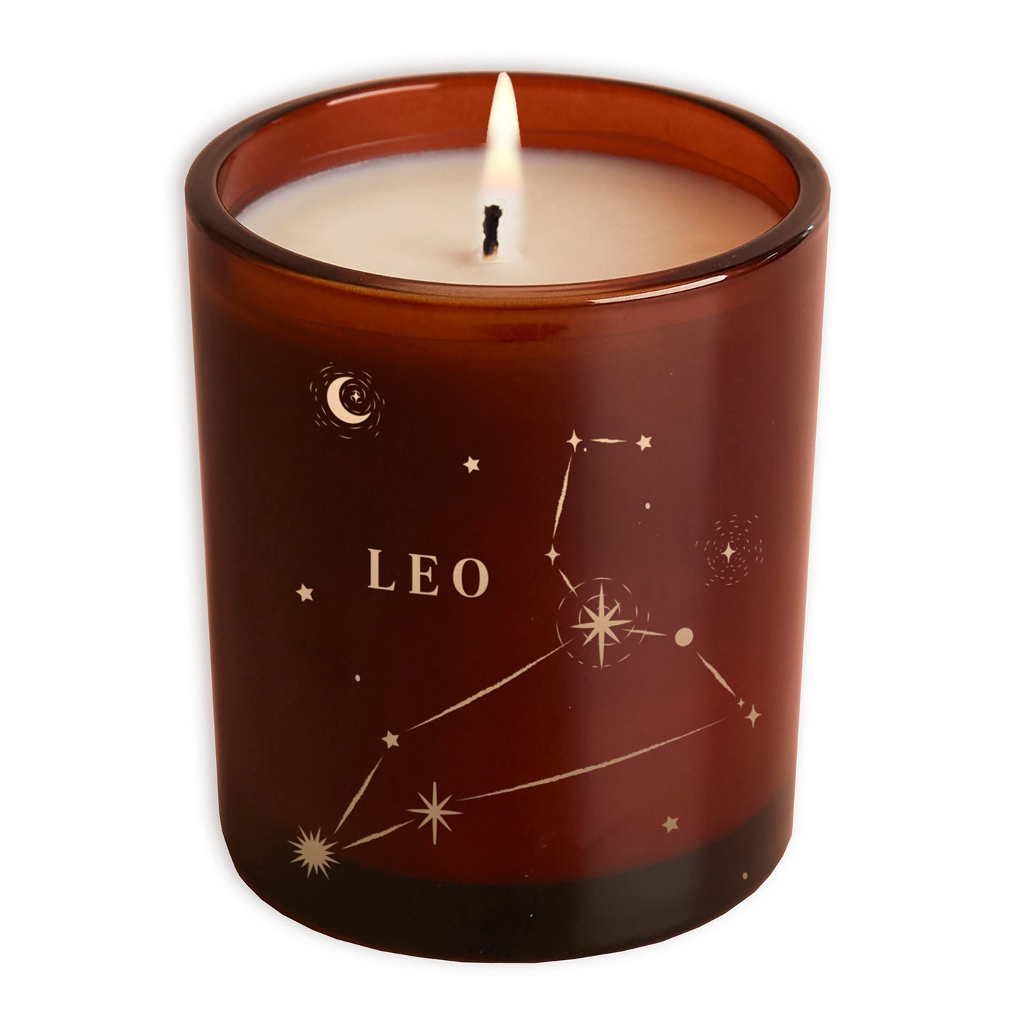 Leo Constellation Birthday Gift Glow Through Candle