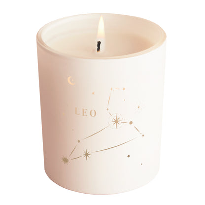 Leo Constellation Birthday Gift Glow Through Candle