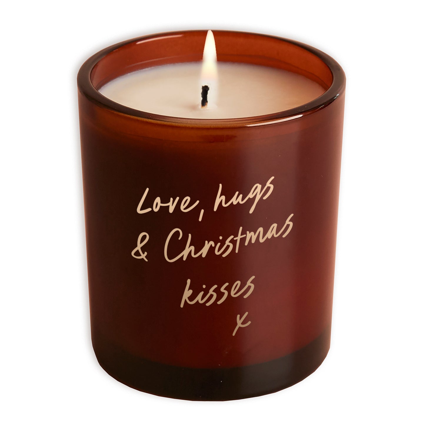 Christmas Wishes Glow Through Candle