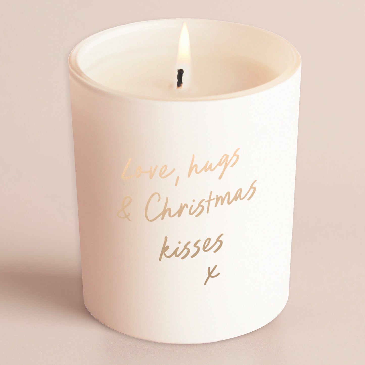 Christmas Wishes Glow Through Candle