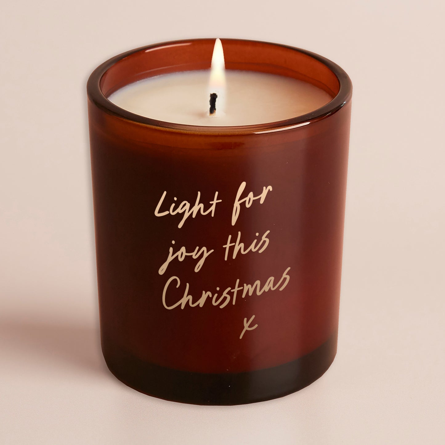 Light For Joy Christmas Glow Through Candle