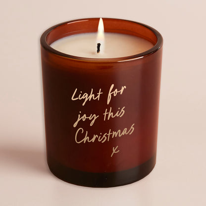 Light For Joy Christmas Glow Through Candle