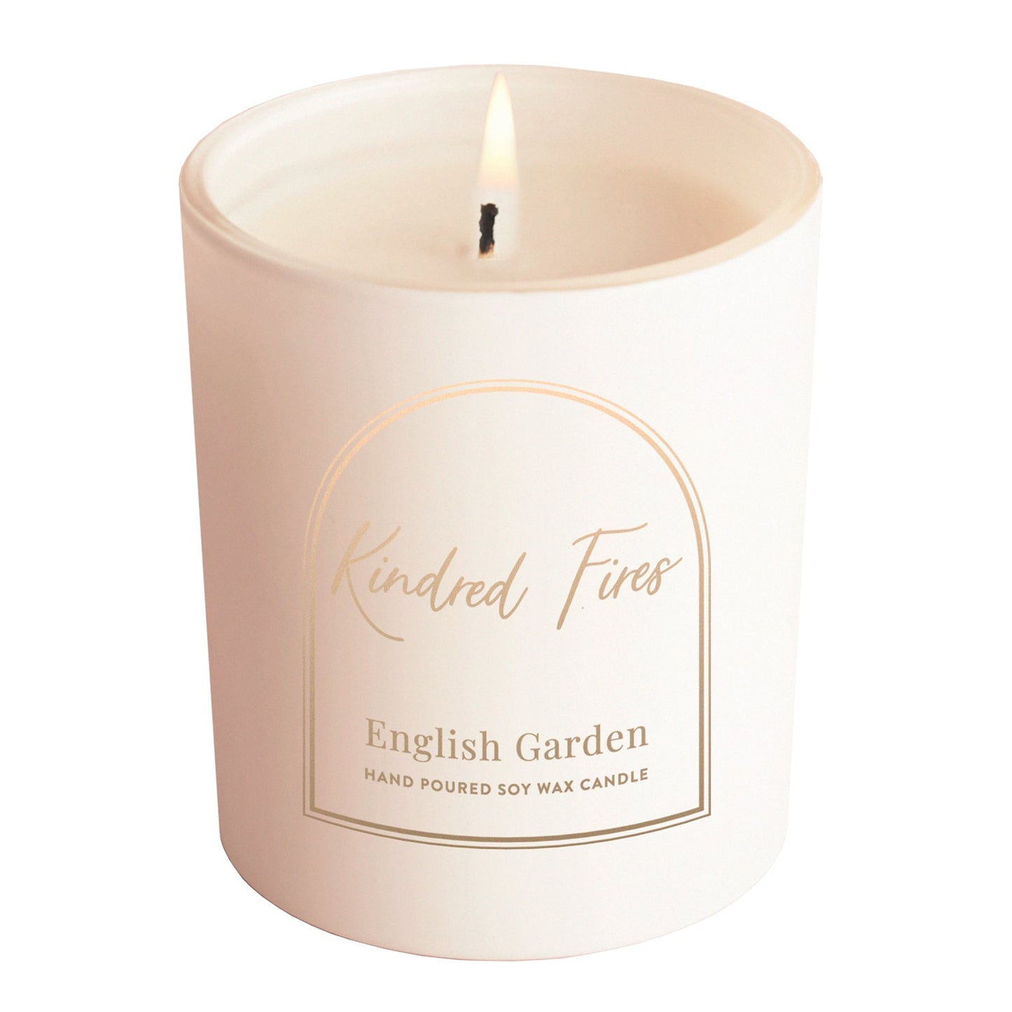 English Garden Scented Glow Through Candle White