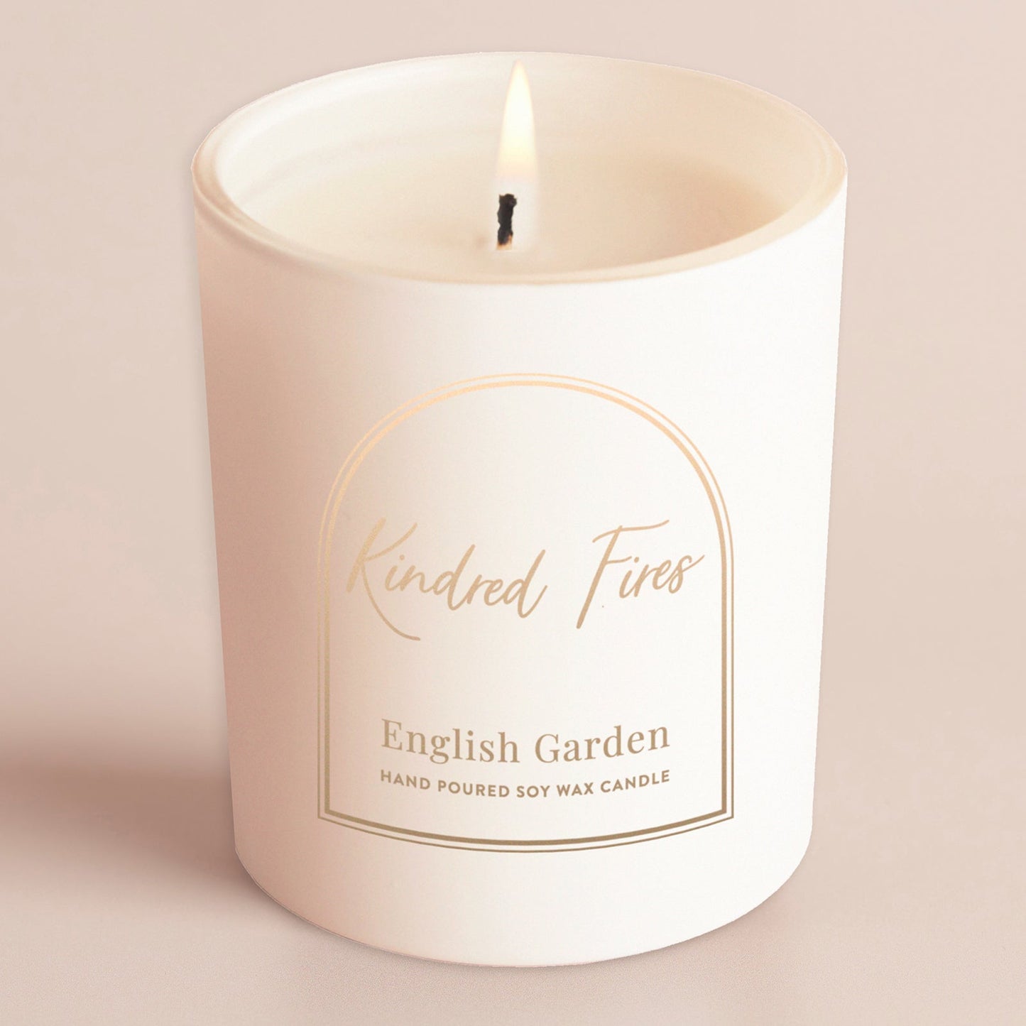 English Garden Scented Glow Through Candle White