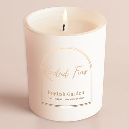 English Garden Scented Glow Through Candle White