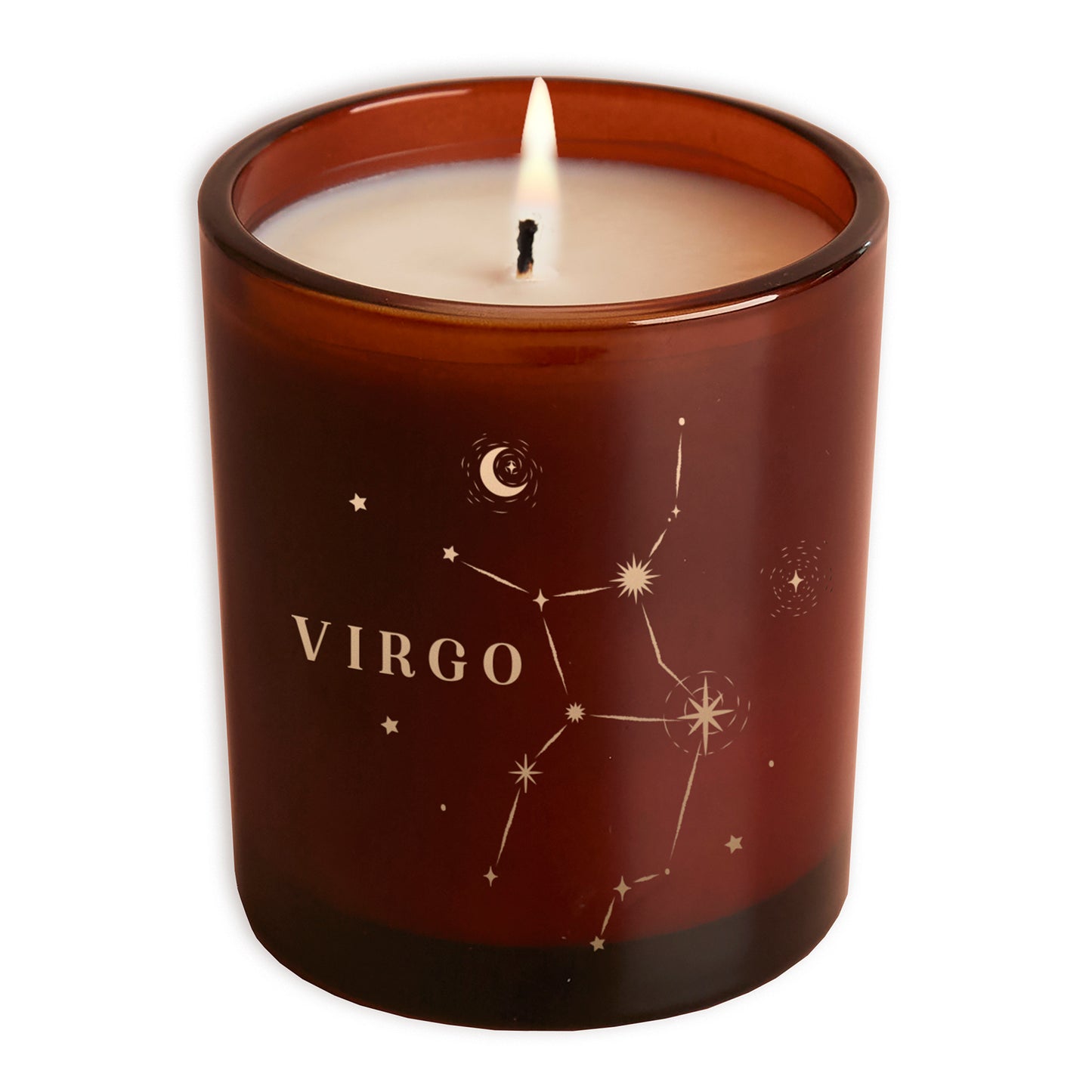 Virgo Constellation Birthday Gift Glow Through Candle