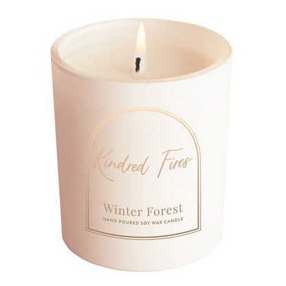 Winter Forest Scented Glow Through Candle White